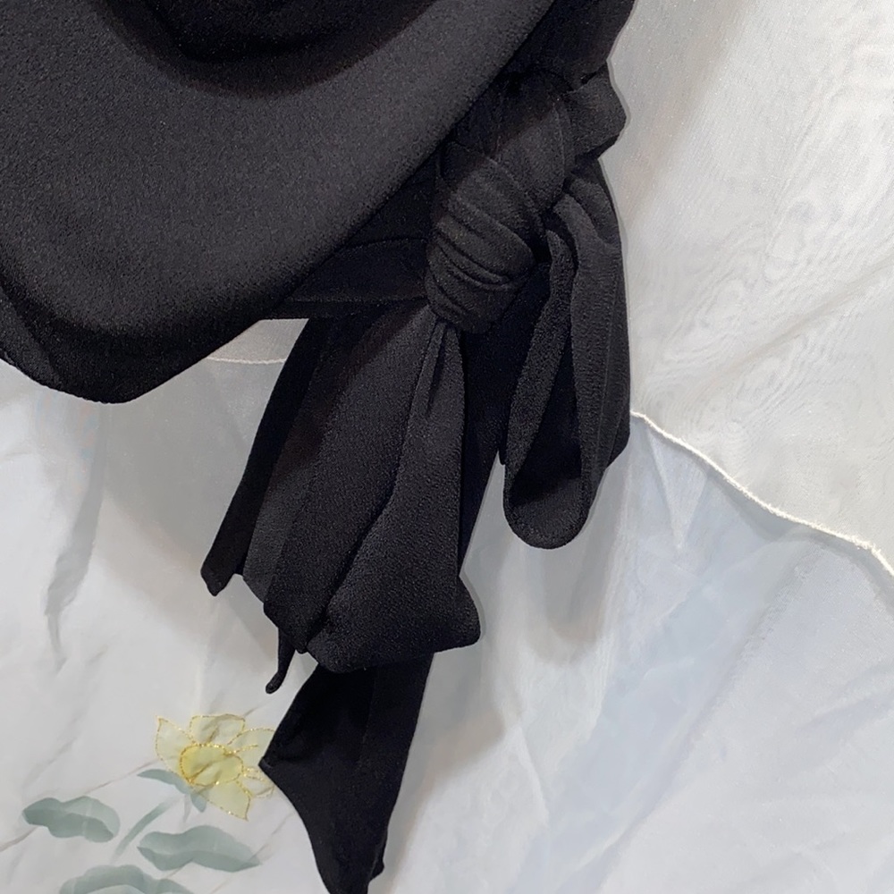 Express Polyester/Spandex Strapless Black Tie Top… - image 4